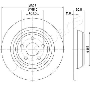 Brzdový kotúč JAPANPARTS DP-0310