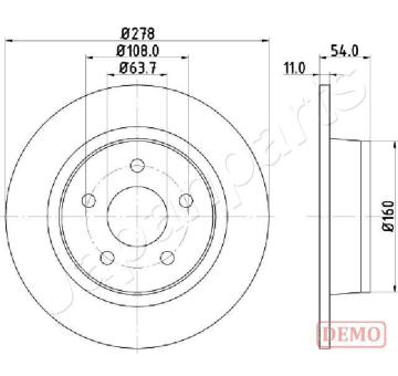 Brzdový kotúč JAPANPARTS DP-0311C