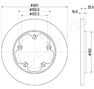 Brzdový kotúč JAPANPARTS DP-0313