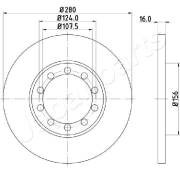 Brzdový kotúč JAPANPARTS DP-0314