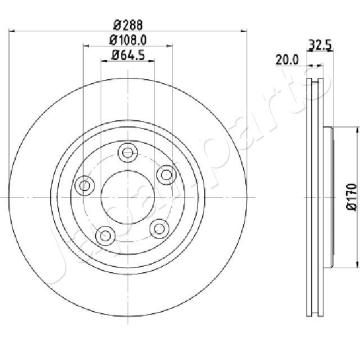 Brzdový kotúč JAPANPARTS DP-0315