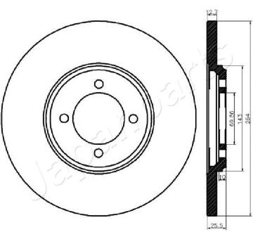 Brzdový kotúč JAPANPARTS DP-0318