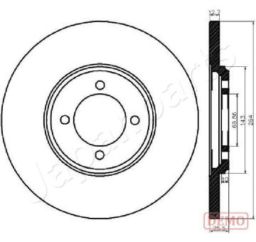 Brzdový kotúč JAPANPARTS DP-0318C