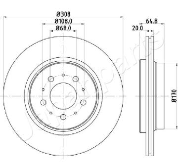Brzdový kotúč JAPANPARTS DP-0326