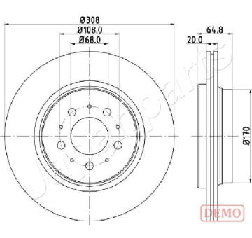 Brzdový kotúč JAPANPARTS DP-0326C