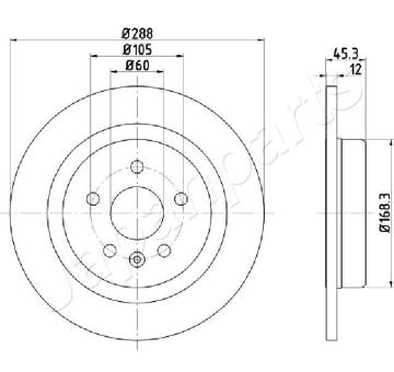 Brzdový kotúč JAPANPARTS DP-0404