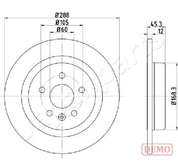 Brzdový kotúč JAPANPARTS DP-0404C