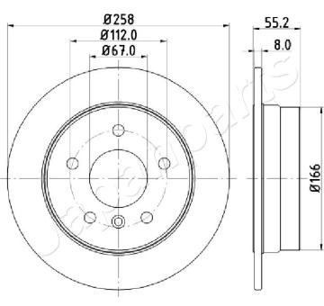 Brzdový kotúč JAPANPARTS DP-0500