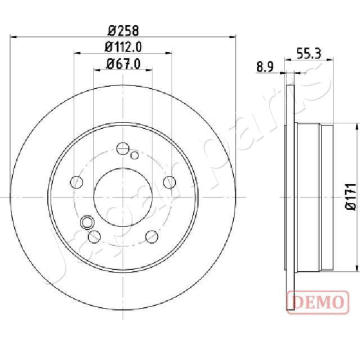 Brzdový kotúč JAPANPARTS DP-0504C