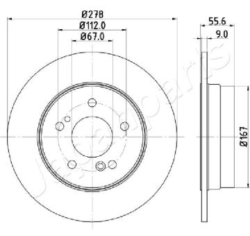 Brzdový kotúč JAPANPARTS DP-0505