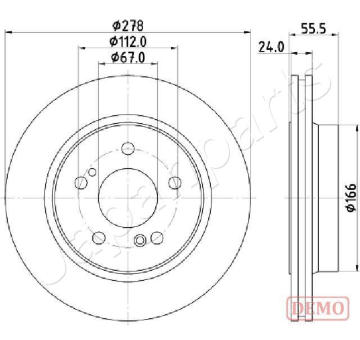 Brzdový kotúč JAPANPARTS DP-0506C