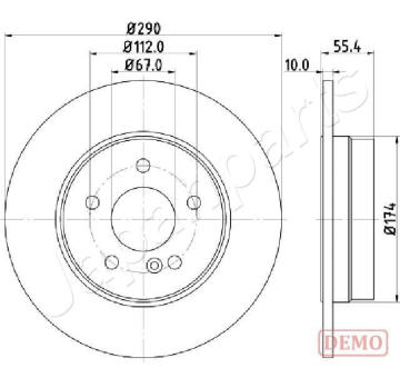 Brzdový kotúč JAPANPARTS DP-0507C