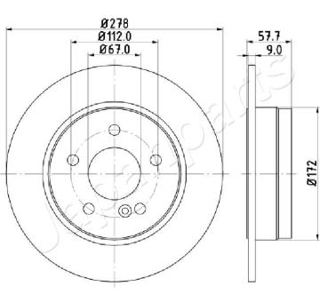 Brzdový kotúč JAPANPARTS DP-0508
