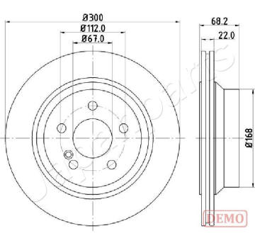 Brzdový kotúč JAPANPARTS DP-0514C