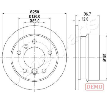 Brzdový kotúč JAPANPARTS DP-0518C