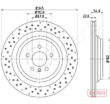 Brzdový kotúč JAPANPARTS DP-0520C