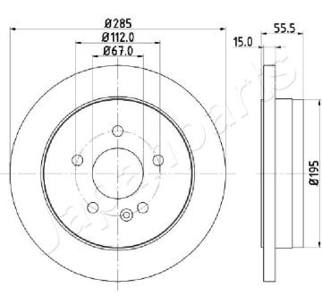 Brzdový kotúč JAPANPARTS DP-0522