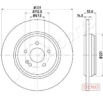 Brzdový kotúč JAPANPARTS DP-0523C