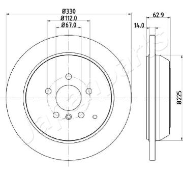 Brzdový kotúč JAPANPARTS DP-0524