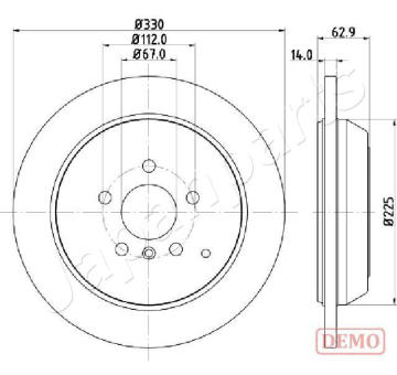 Brzdový kotúč JAPANPARTS DP-0524C