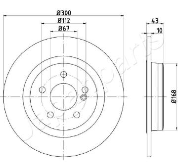 Brzdový kotúč JAPANPARTS DP-0525