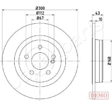 Brzdový kotúč JAPANPARTS DP-0525C