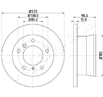 Brzdový kotúč JAPANPARTS DP-0526