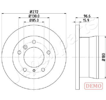 Brzdový kotúč JAPANPARTS DP-0526C