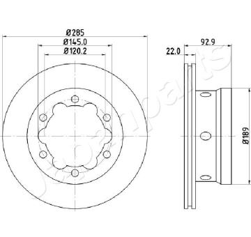 Brzdový kotúč JAPANPARTS DP-0528