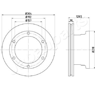Brzdový kotúč JAPANPARTS DP-0529