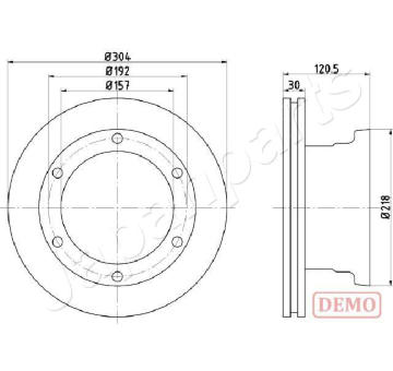 Brzdový kotúč JAPANPARTS DP-0529C
