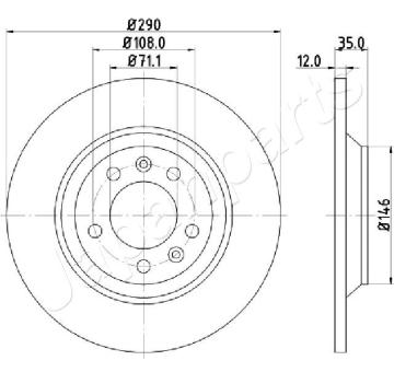 Brzdový kotúč JAPANPARTS DP-0605