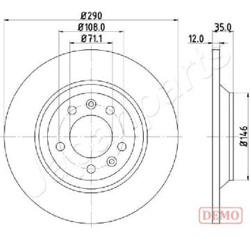 Brzdový kotúč JAPANPARTS DP-0605C