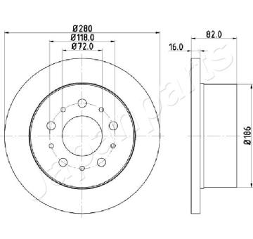 Brzdový kotúč JAPANPARTS DP-0609