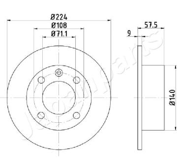 Brzdový kotúč JAPANPARTS DP-0614