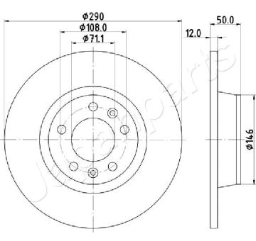 Brzdový kotúč JAPANPARTS DP-0617