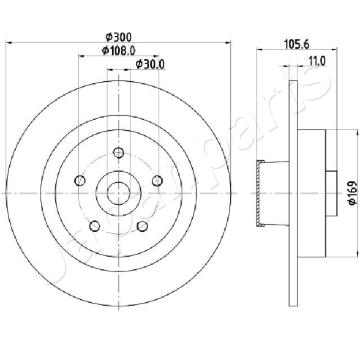 Brzdový kotúč JAPANPARTS DP-0700