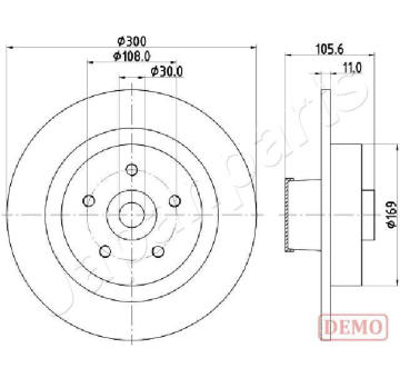 Brzdový kotúč JAPANPARTS DP-0700C