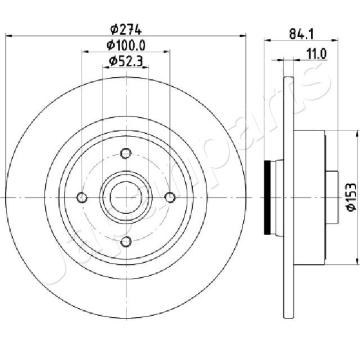Brzdový kotúč JAPANPARTS DP-0703