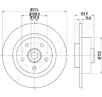 Brzdový kotúč JAPANPARTS DP-0704