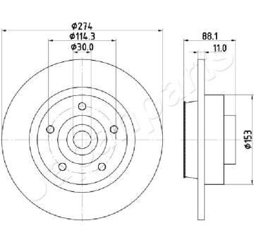 Brzdový kotúč JAPANPARTS DP-0705