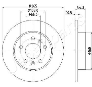 Brzdový kotúč JAPANPARTS DP-0707