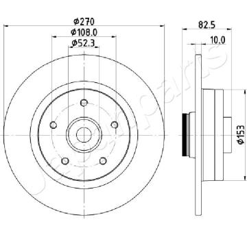 Brzdový kotúč JAPANPARTS DP-0710