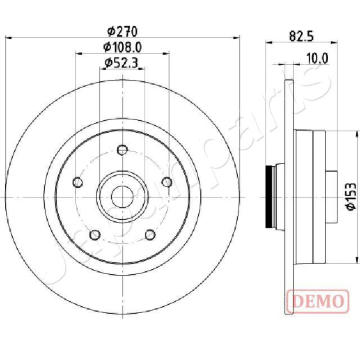 Brzdový kotúč JAPANPARTS DP-0710C