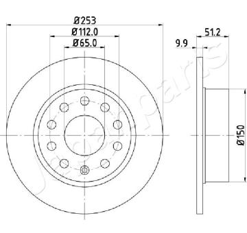 Brzdový kotúč JAPANPARTS DP-0902