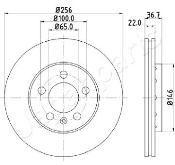 Brzdový kotúč JAPANPARTS DP-0904