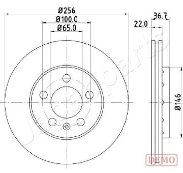 Brzdový kotúč JAPANPARTS DP-0904C