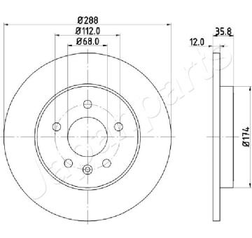 Brzdový kotúč JAPANPARTS DP-0908