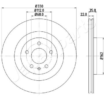 Brzdový kotúč JAPANPARTS DP-0911