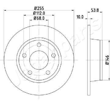Brzdový kotúč JAPANPARTS DP-0914